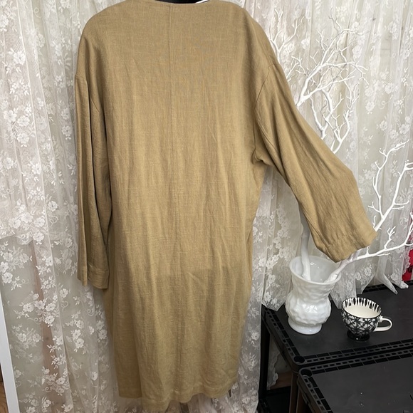 ZARA - OPEN FRONT LINEN BLEND DUSTER - FABULOUS! - Picture 6 of 9
